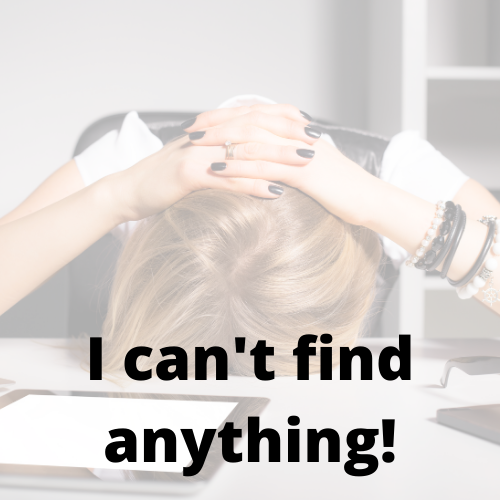 Can't find anything!